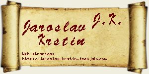 Jaroslav Krstin vizit kartica